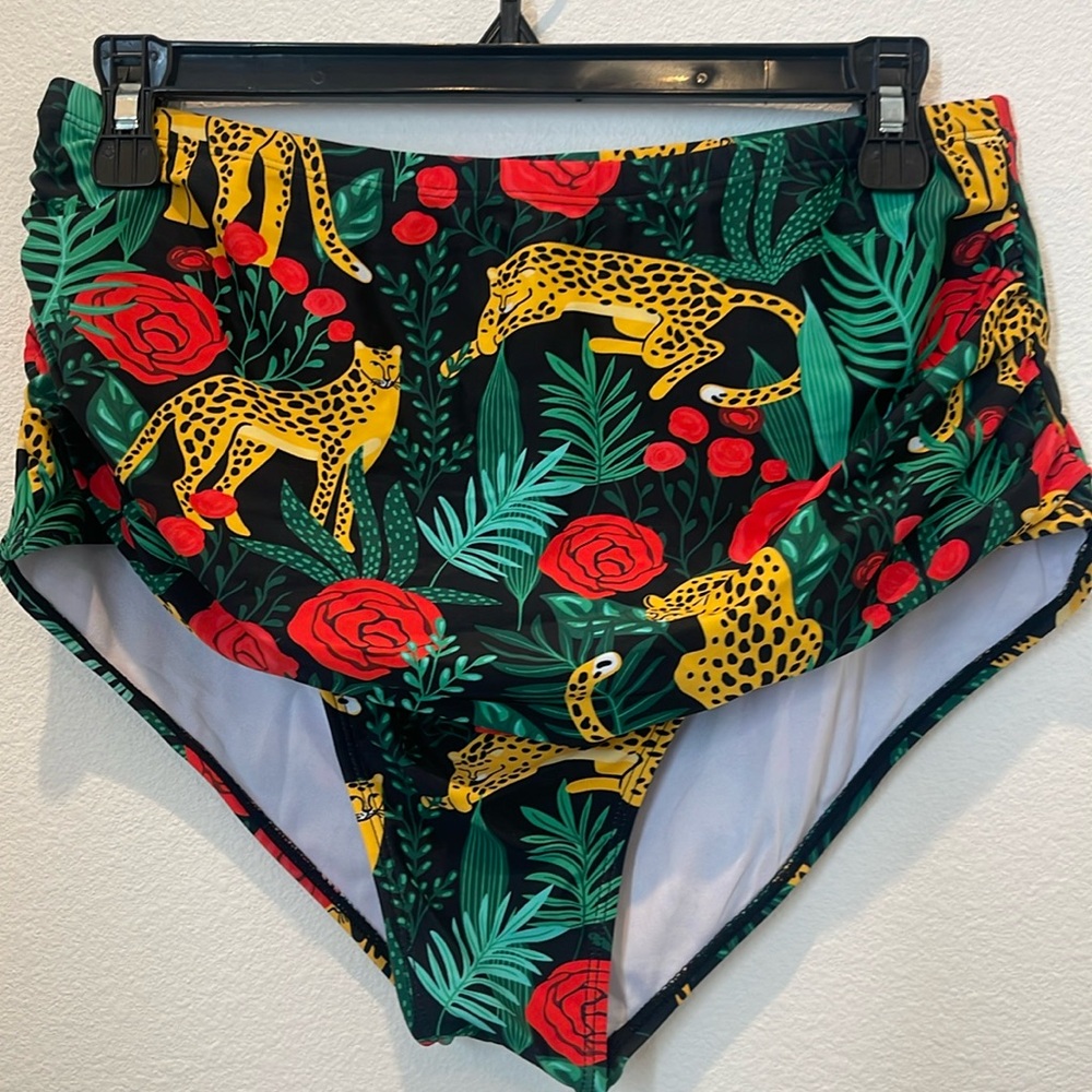 Bundle deal 2 for 1 high waist swim bottoms printed